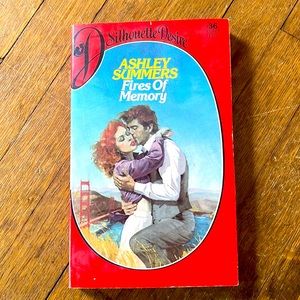 Vintage romance novel Fires of Memory by Ashley Summers
